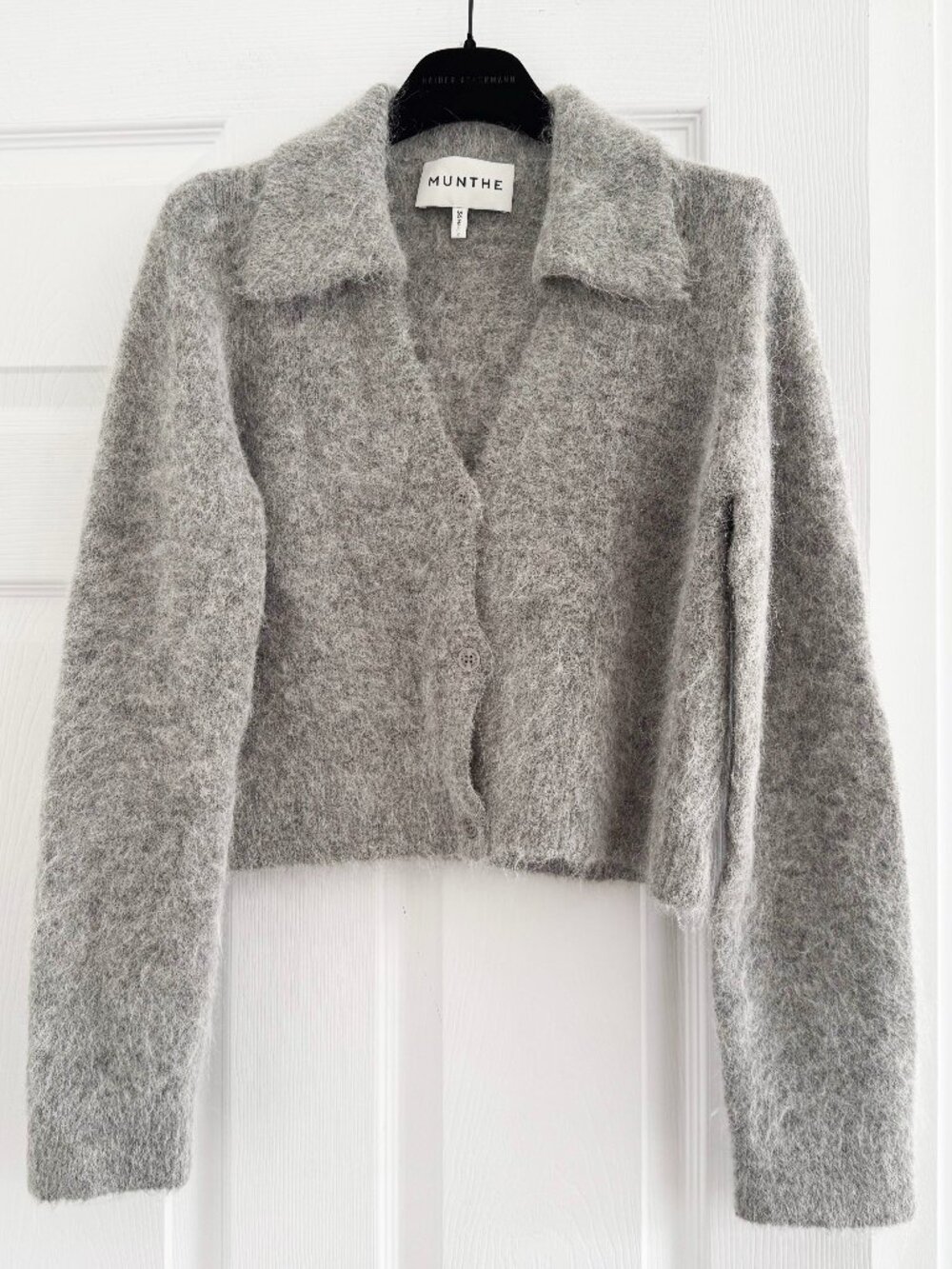 Munthe "Roxas" Cropped Cardigan in Grey, size 36 - Picture 4 of 8